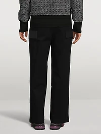 Wide-Fit Pants With Flap Pocket