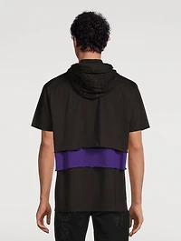 Embroidered Jersey T-Shirt With Overlapped Effect