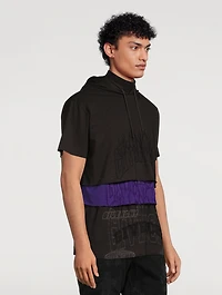 Embroidered Jersey T-Shirt With Overlapped Effect