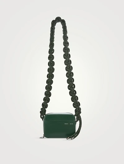 Cobra Leather Camera Bag With Crystal Strap
