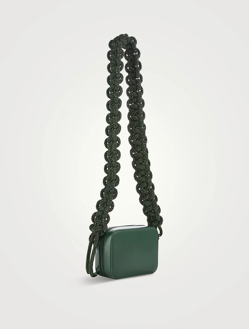 Cobra Leather Camera Bag With Crystal Strap
