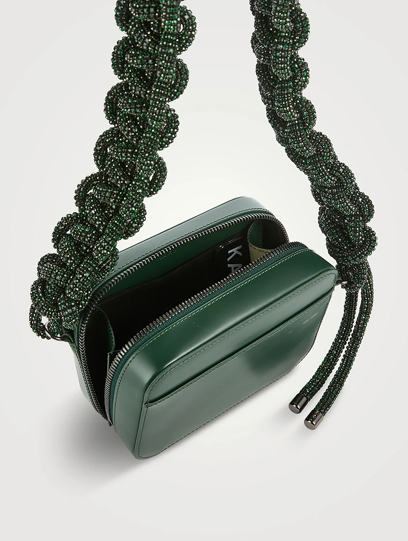 Cobra Leather Camera Bag With Crystal Strap