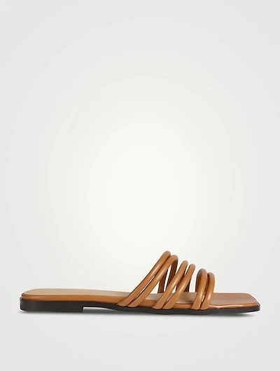 Le Capri Leather Slide Sandals