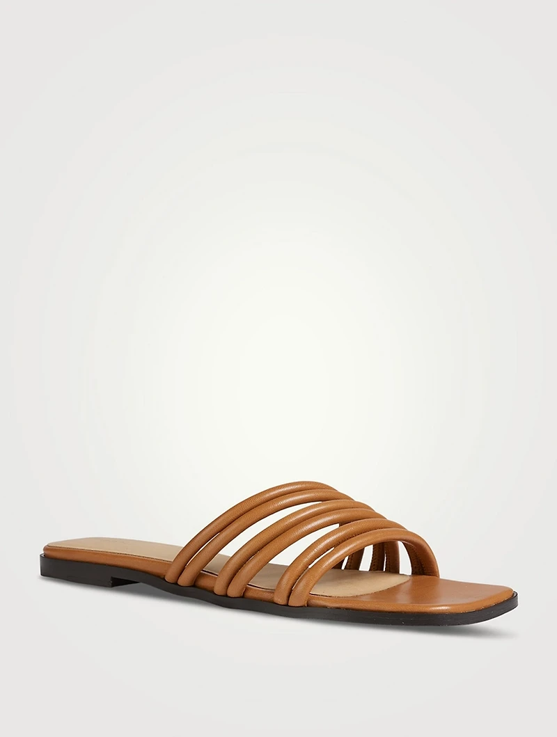 Le Capri Leather Slide Sandals