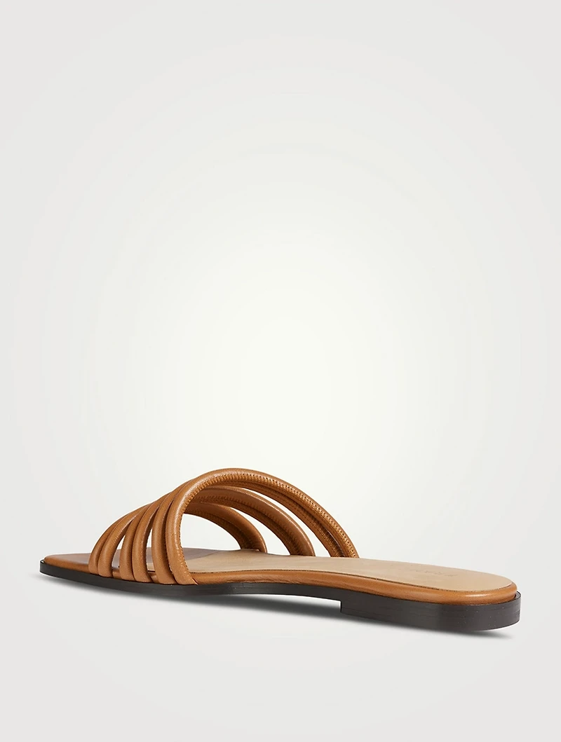 Le Capri Leather Slide Sandals