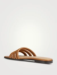 Le Capri Leather Slide Sandals