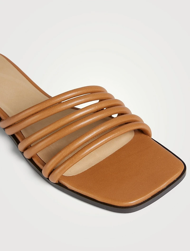 Le Capri Leather Slide Sandals