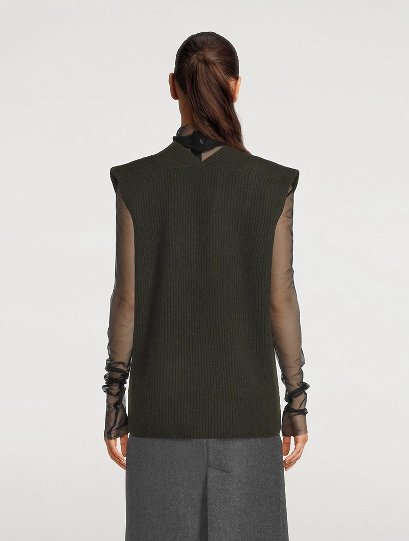 Cashmere V-Neck Sweater Vest