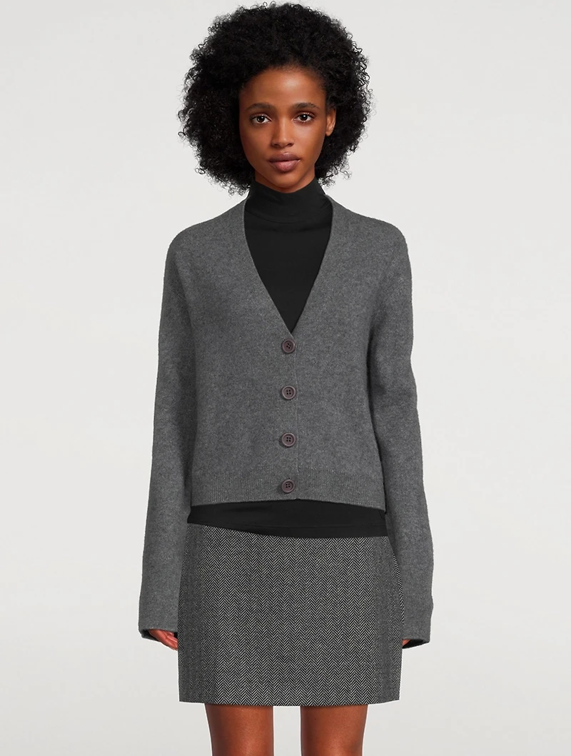 Cashmere Wide-Sleeve Cardigan