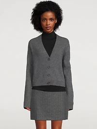 Cashmere Wide-Sleeve Cardigan