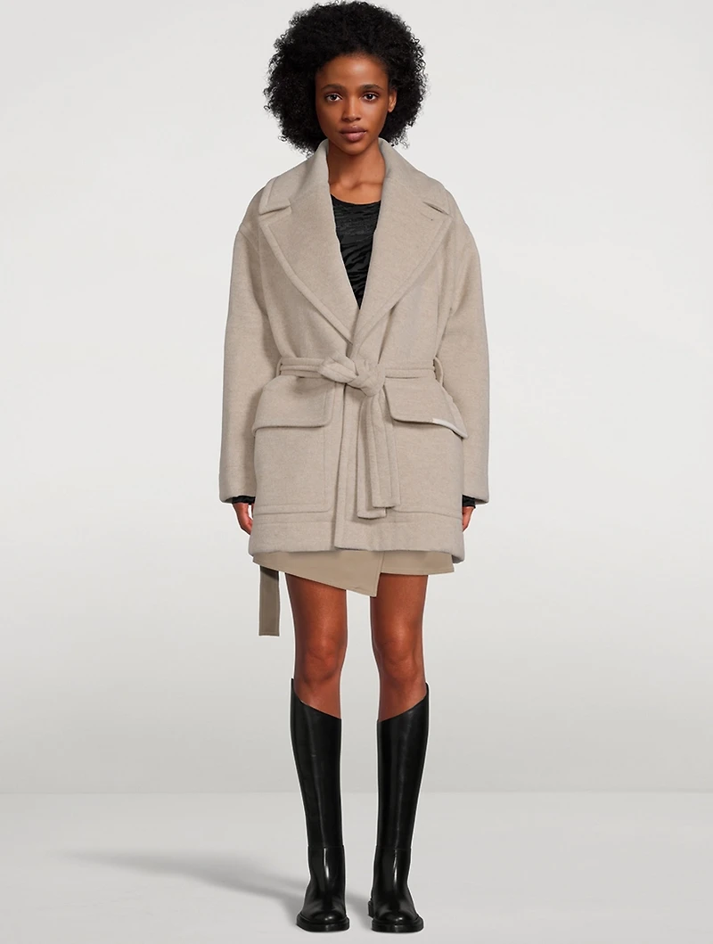 Cashmere Down Robe Coat