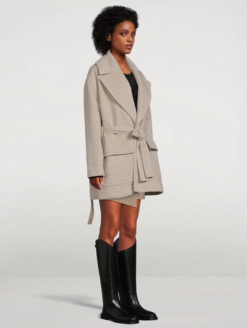 Cashmere Down Robe Coat