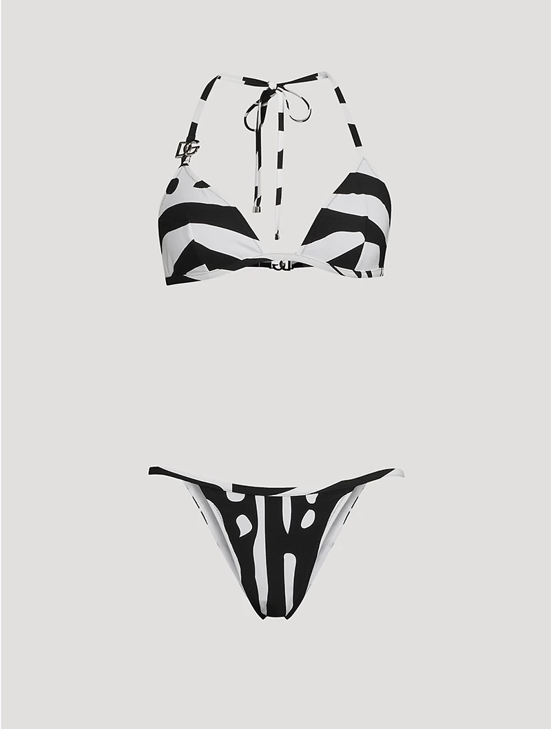 Triangle Bikini Zebra Print