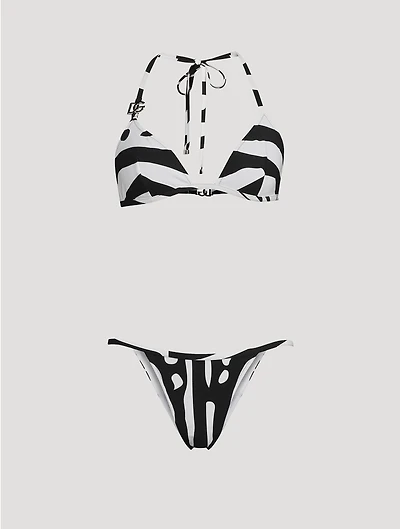 Triangle Bikini Zebra Print