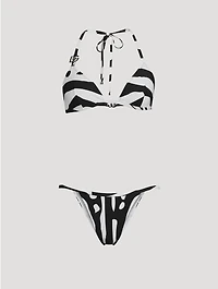 Triangle Bikini Zebra Print