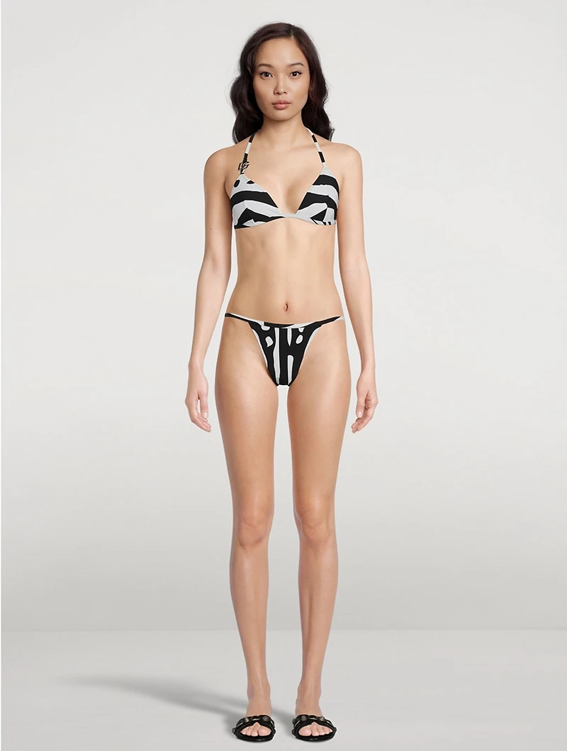 Triangle Bikini Zebra Print