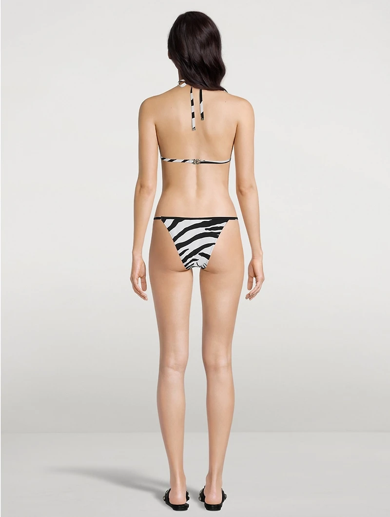 Triangle Bikini Zebra Print
