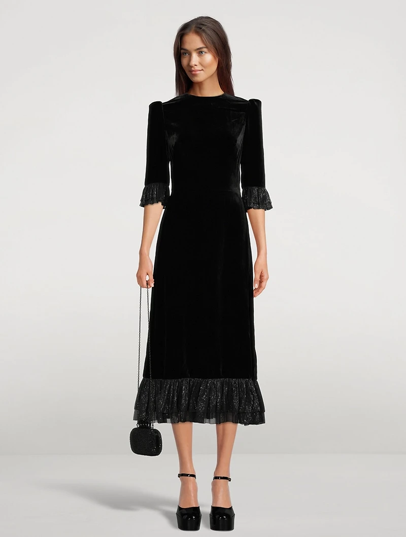 The Falconetti Velvet Midi Dress