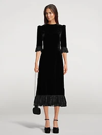 The Falconetti Velvet Midi Dress