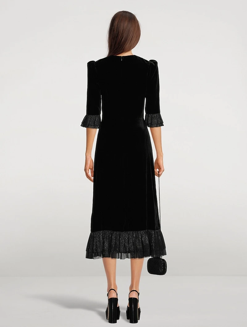 The Falconetti Velvet Midi Dress