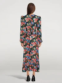 The Villanelle Dress Vampire Bouquet Print