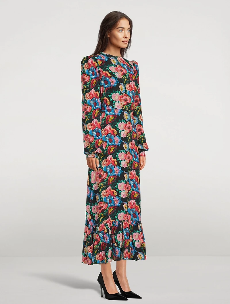 The Villanelle Dress Vampire Bouquet Print