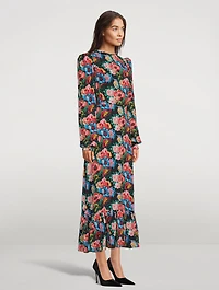 The Villanelle Dress Vampire Bouquet Print