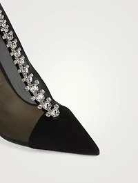 Bing Crystal-Embellished Mesh Booties