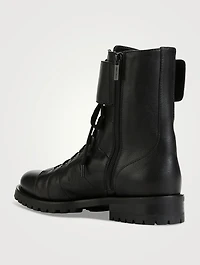 Ceirus Leather Combat Boots