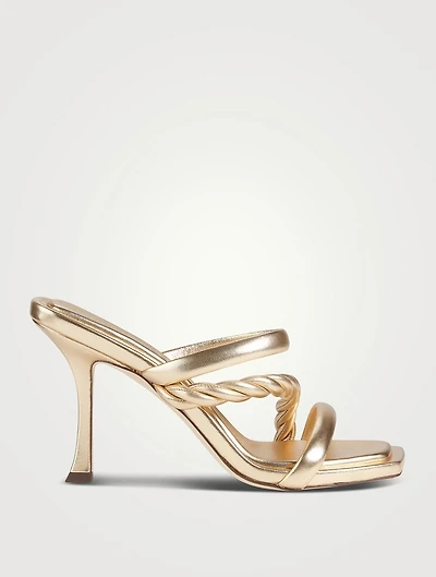 Diosa 90 Metallic Leather Mules