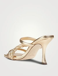 Diosa 90 Metallic Leather Mules