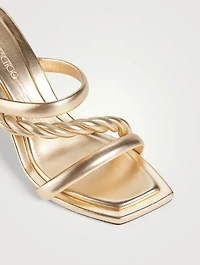 Diosa 90 Metallic Leather Mules