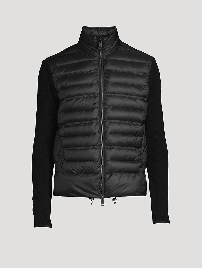 Wool And Nylon Zip Cardigan