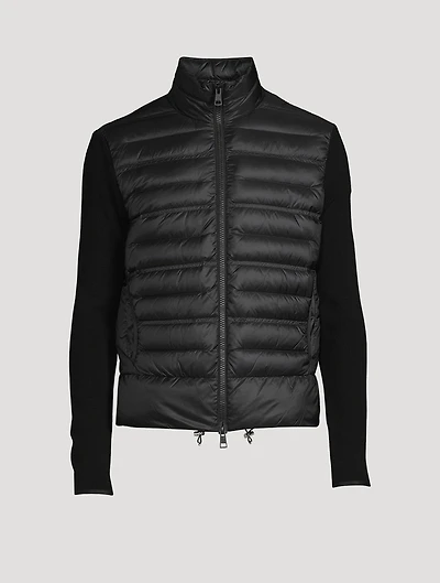 Wool And Nylon Zip Cardigan