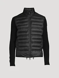 Wool And Nylon Zip Cardigan
