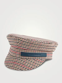 Baker Boy Cap In Houndstooth Check
