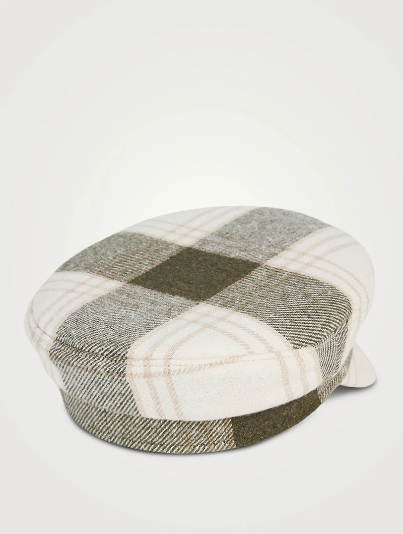 Baker Boy Cap Check Print