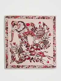 Silk Scarf In Forest Print