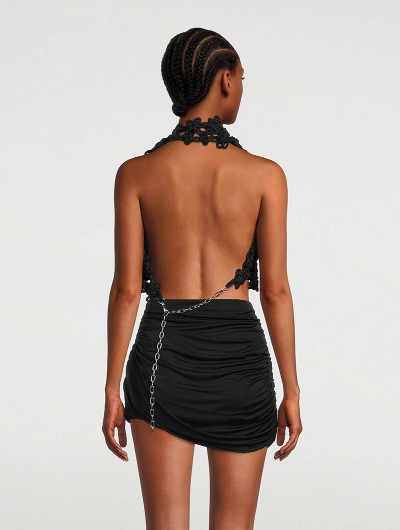 Nylon Knot Halter Top