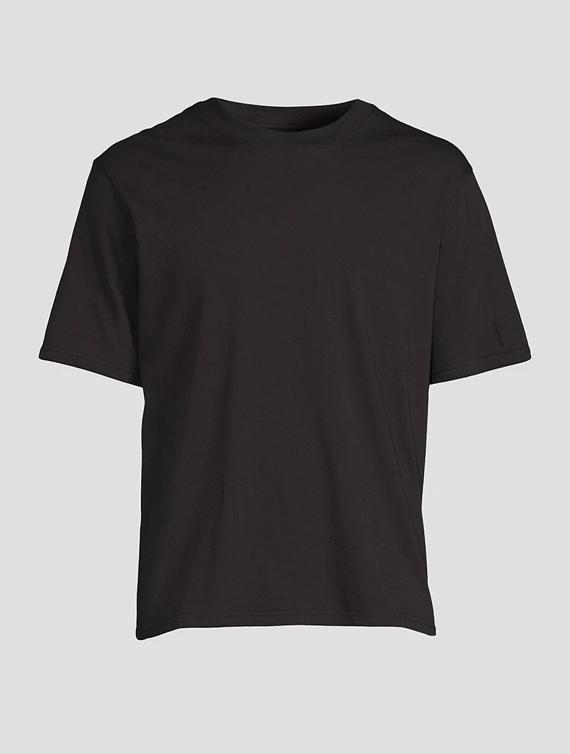 Bric Cotton T-Shirt With Tonal Logo