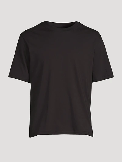 Bric Cotton T-Shirt With Tonal Logo