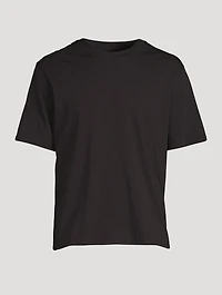 Bric Cotton T-Shirt With Tonal Logo