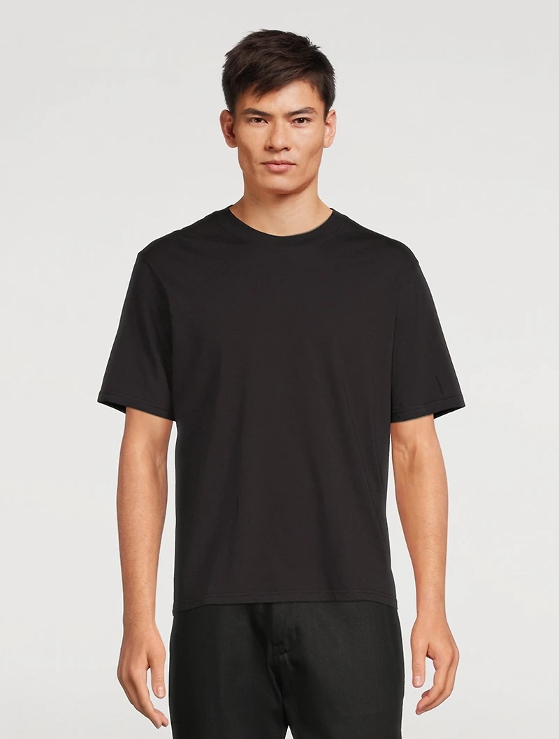 Bric Cotton T-Shirt With Tonal Logo