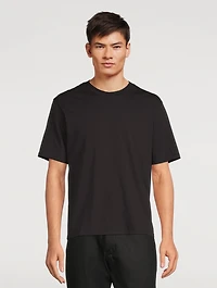 Bric Cotton T-Shirt With Tonal Logo