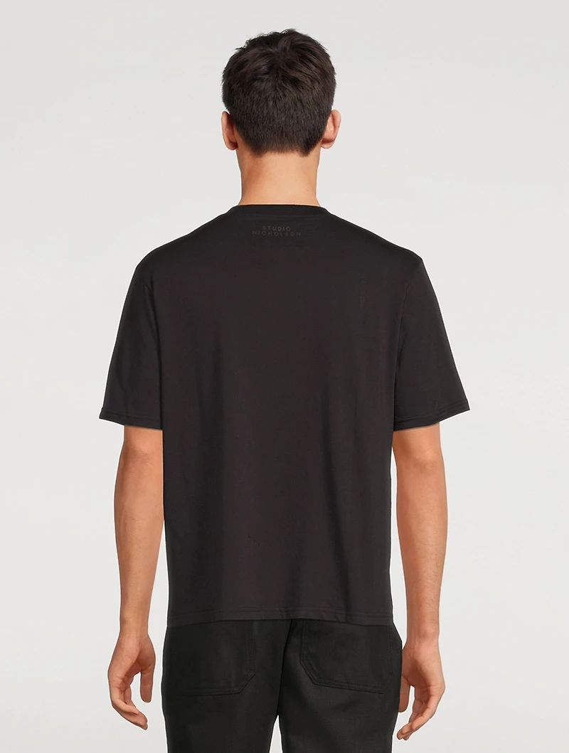 Bric Cotton T-Shirt With Tonal Logo