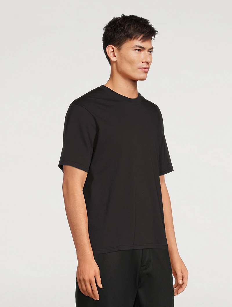 Bric Cotton T-Shirt With Tonal Logo
