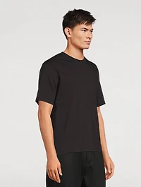 Bric Cotton T-Shirt With Tonal Logo