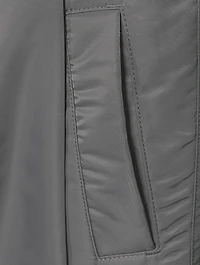 Nylon Twill Mix Midi Skirt