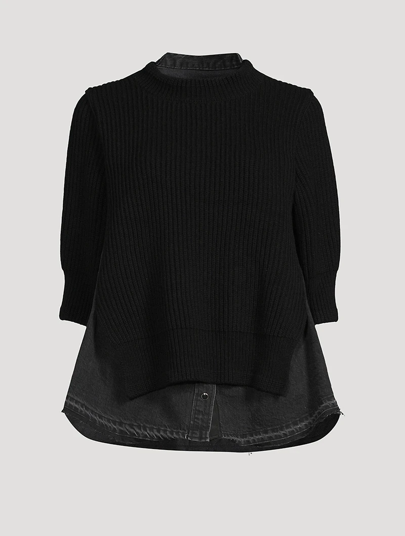 Denim And Wool Shirt
