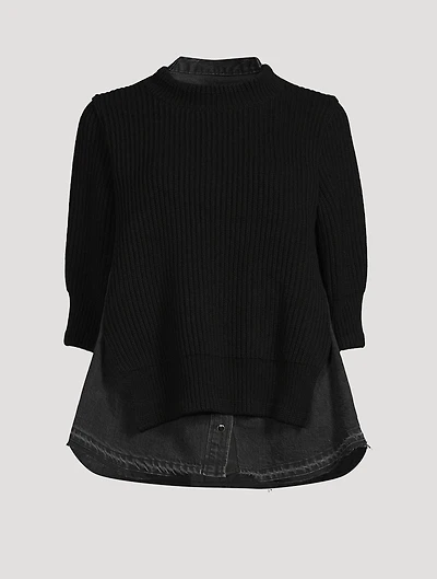 Denim And Wool Shirt